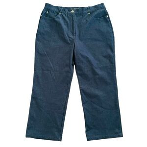 ST. JOHN SPORT Straight Fit Dark Denim Ankle Jeans Size 16